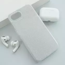 Maska Crystal Dust za iPhone 16e/ 17e srebrna