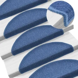 Prostirke za stepenice 10 kom 65x24x4 cm plave poluokrugle velike