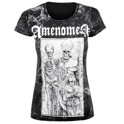 Hardcore majica moška - POPE AND DEATH - AMENOMEN - OMEN085DA ALLPRINT WHITE