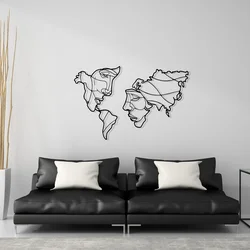 Opviq Zidna dekoracija Suret, 139x89 cm, 1.2mm, Crna