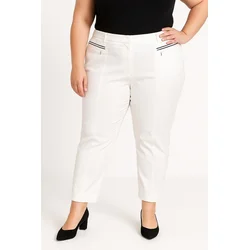 Plus size elegantne hlače, bele