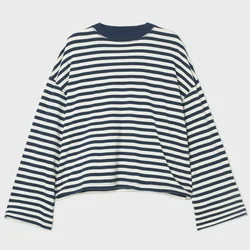Cropp - Majica dugih rukava sa prugama - navy