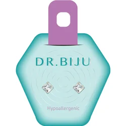 DR.BIJU minđuše 6.0mm providne kvadrat