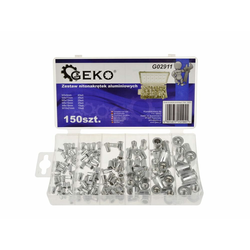 GEKO Komplet aluminijastih zakovic 150 kosov