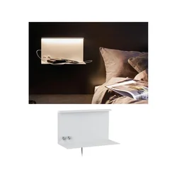 Paulmann 78919 - LED/4,5W prigušiva svetiljka sa policom i USB + LED/1,6W 230V