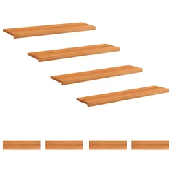 Vidaxl Stopnice 8 kos 120 x 30 x 2 cm Svetlo rjava Trda bukovina