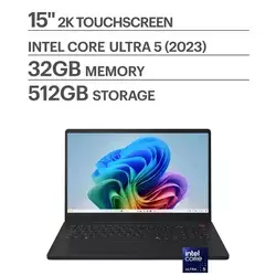 LG - gram Book 15 Touch-Screen Laptop FHD Intel Core Ultra 5 115U Processor with 32GB RAM - 512GB SSD - Titan Black