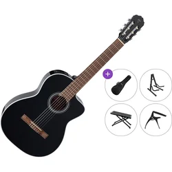 Takamine GC2CE Premium SET 4/4 Black Klasična kitara z elektroniko