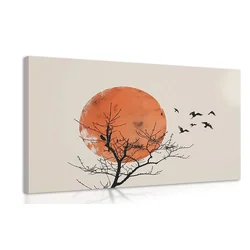 Slika japandi luna s ptičjim krilom - 40x30
