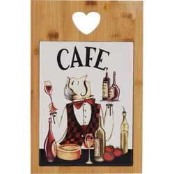 Excellent Houseware Deska za serviranje s keramično ploščico CAFE