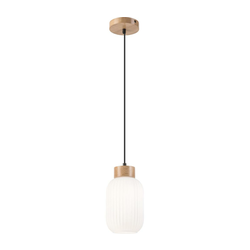 Luster na kablu HARMONY 1xE27/15W/230V prečnik 14 cm bela/hrast