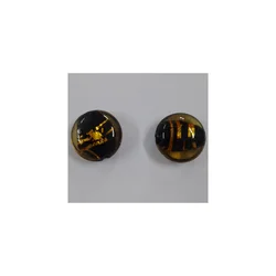 Disk 20 mm crna sa zlatnom sarom – Lampwork perle