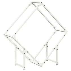 Stalak za drva bijeli 80x25x80 cm hladno valjani čelik