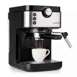 Klarstein BellaVita Espresso, aparat za kavu, 20 bara, 1575 W, 900 ml, srebrni