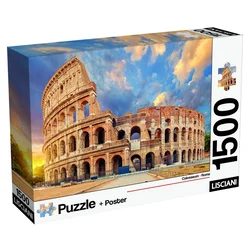 Lisciani Puzzle za odrasle Rim i poster, 1500 dijelova