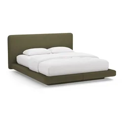 Zelena oblazinjena zakonska postelja 200x200 cm Linea – Micadoni