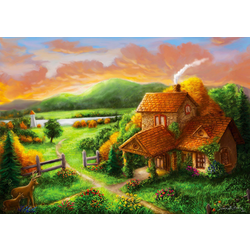Enjoy - Puzzle Cottage at Dusk - 1 000 kosov