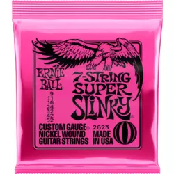 Ernie Ball 2623 Super Slinky 7-String Nickel Wound 9-52 žice za električnu gitaru