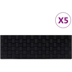 VIDAXL Podloge za stopnice 5 kosov 25x75 cm guma
