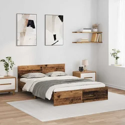 Krevetna konstrukcija Staro drvo 140 x 200 cm Konstruirano drvo