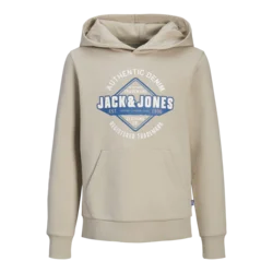 JACK & JONES Duks sa kapuljačom za dečake 12258823, Bež