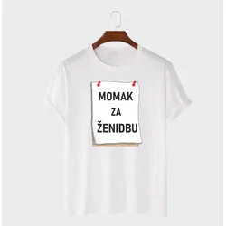 MAFIMI Muška majica Momak za ženidbu, Bela
