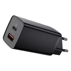BASEUS GaN2 Lite polnilnik USB/USB-C QC 3.0 PD 65W, črna