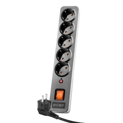 ACAR X5 naponski produžni kabl 5 utičnica 1.5m (Crna)  5