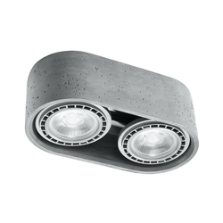 Sollux SL.0882 - Plafonsko svetlo BASIC AR111 2xGU10/40W/230V beton