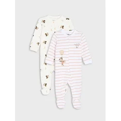 Sinsay - Pamučni zeka sa printom 2 pack Mickey Mouse - krem