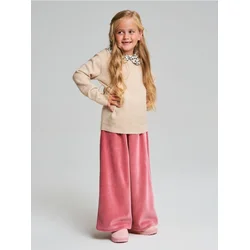 Sinsay - Široke pantalone s flis postavom - burgundy