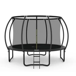 Trambolina Crna 366cm sa merdevinama i unutrašnjom sigurnosnom mrežom ( 13161 )
