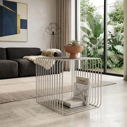 Hanah Home pomoćni sto Frey, 34,8 cm, hromirani