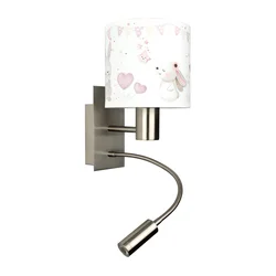 Brilagi - LED fleksibilna lampa BOBO 1xE27/25W/230V + LED/3W m. hrom/krem/zečići