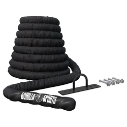 Gorilla Sports Kanap za trening ’’Battle Rope’’ sa zidnim nosačem (900 cm x 5 cm)