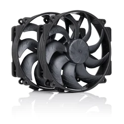 NOC NF-A14x25r G2 PWM Sx2-PP chromax.black - Set dveh ventilatorjev, črn