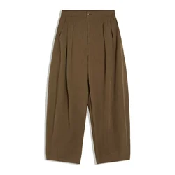 Bershka Hlače z naborki rjava