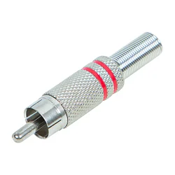 Kovinski RCA priključek rdeč 93-571-
