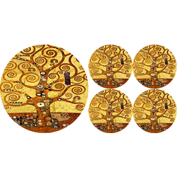 Bertoni Home Unisexs 1+4 Round Table Pads Set Art Deco