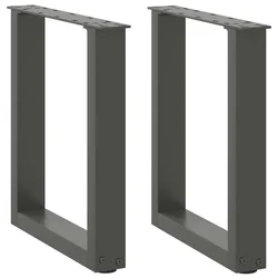 Noge za klub stolić U-oblik 2 kom antracit 38 x (42-43) cm čelik