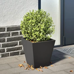 Vrtna sadilica crna 30 x 30 x 30 cm čelična