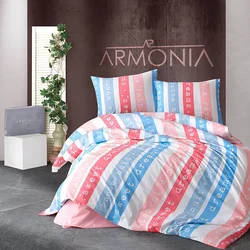ARMONIA Posteljina bračna 100% pamuk, Plavo-roze