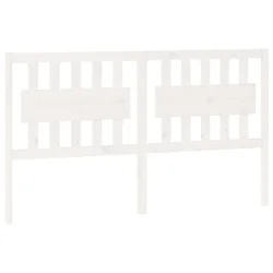 Vidaxl Posteljno vzglavje belo 165,5x4x100 cm trdna borovina