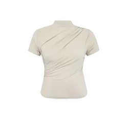 Trendyol Curve Ženska bluza Tbbaw26Af00053, Bež