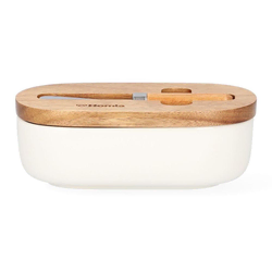 Dekordom posuda za puter mooka 9x16cm - white - hml ( 039648 )