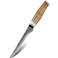 Damaskasti kuhinjski nož ZE-37561 - Boning / Smeđa KP37561