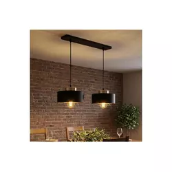 Brilagi - Luster na sajli 2xE27/60W/230V crna/zlatna