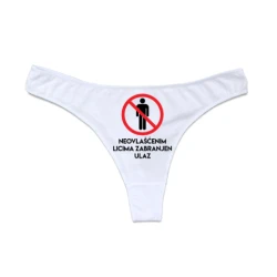 Ženski donji veš Neovlašćenim licima zabranjen ulaz cs3051w, Beli