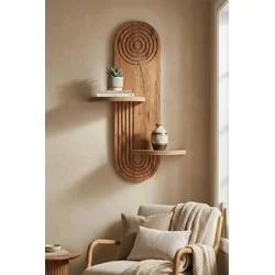 HANAH HOME Zidna polica Artmtkwll3 Oak