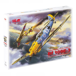 ICM Model Kit Aircraft - Messerschmitt Bf 109E-3 WWII German Fighter 1:72 ( 060903 )